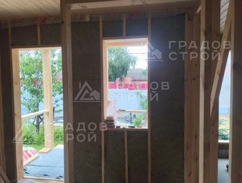 Каркасный дом 6 х 6 по индивидуальному проекту
