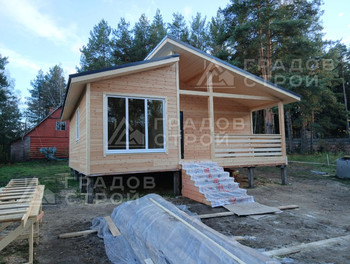 Каркасный дом 8х8 м по проекту 