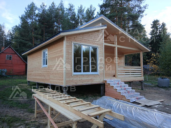 Каркасный дом 8х8 м по проекту 