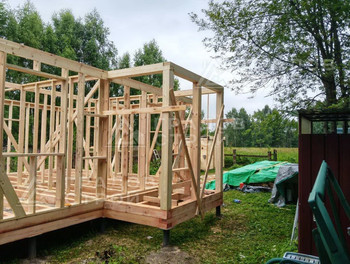 Каркасный дом 7х 6 м по проекту 